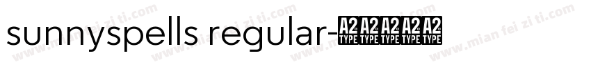 sunnyspells regular字体转换